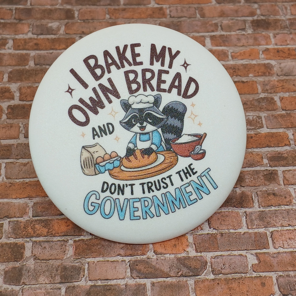 Raccoon Bread Baking Kitchen Magnet